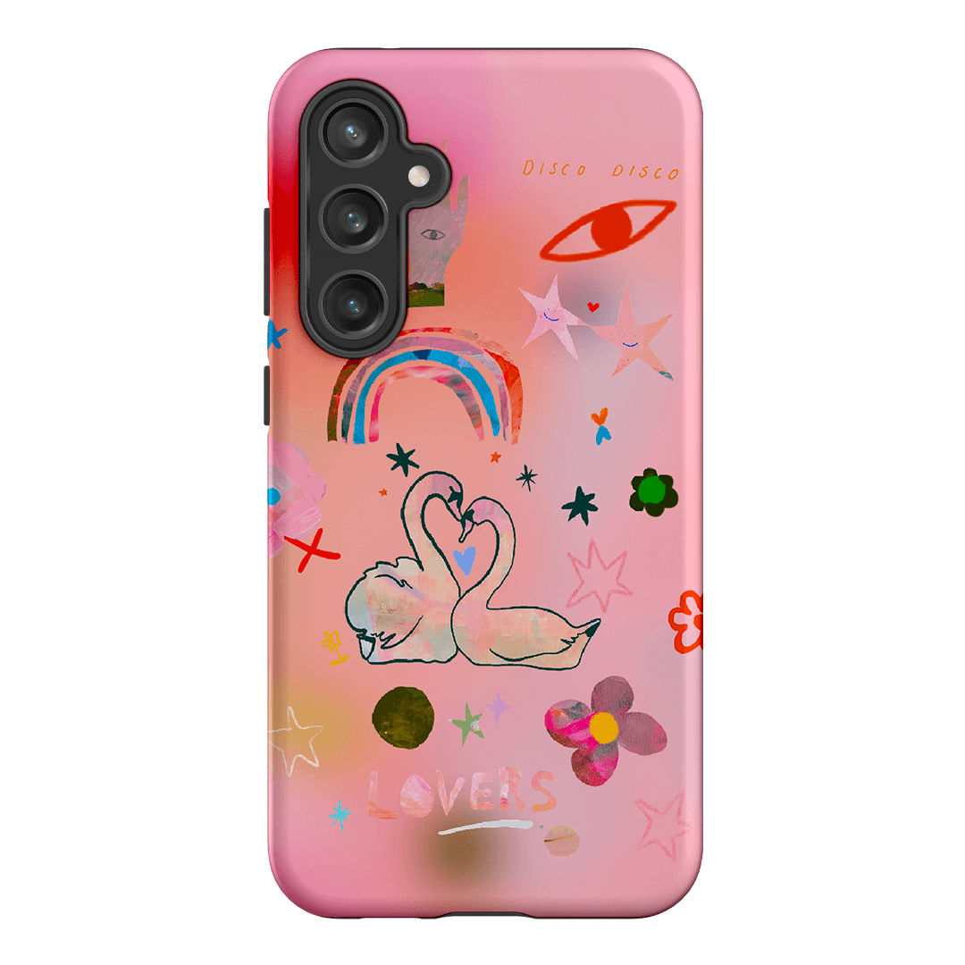 Pink Swan Printed Phone Cases Samsung Galaxy S23 FE / Armoured by Kate Eliza - The Dairy