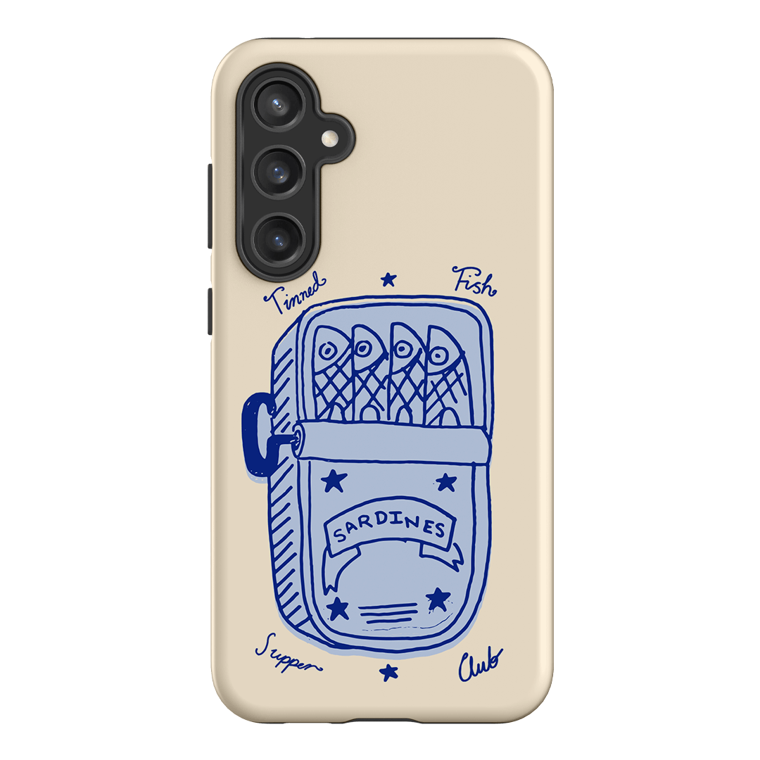 Sardine Social Blue Printed Phone Cases Samsung Galaxy S23 FE / Armoured by The Dairy - The Dairy