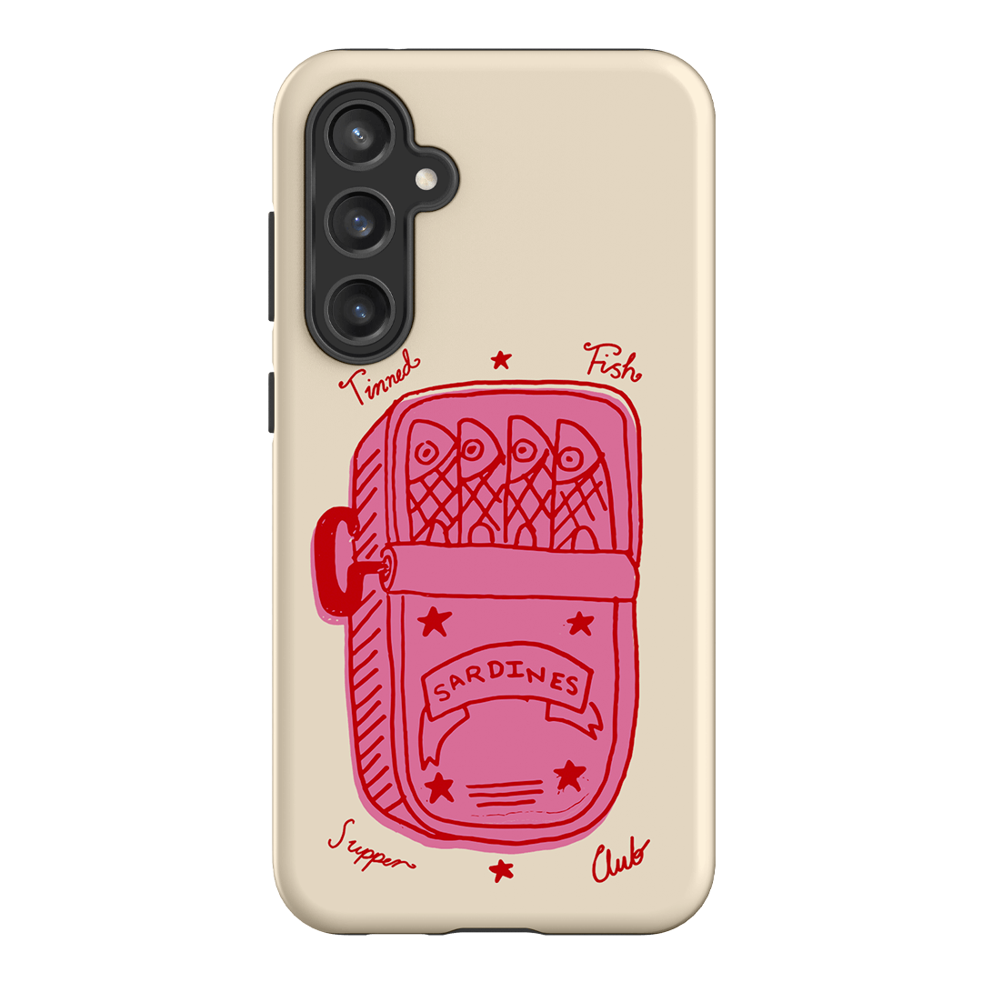 Sardine Social Red Printed Phone Cases Samsung Galaxy S23 FE / Armoured by The Dairy - The Dairy