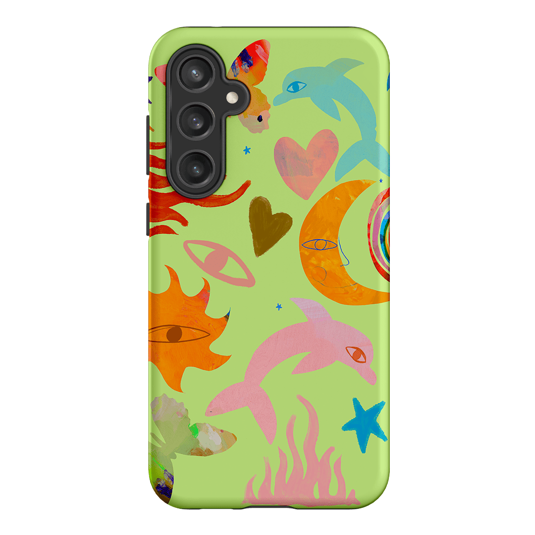 Tattoos Green Printed Phone Cases Samsung Galaxy S23 FE / Armoured by Kate Eliza - The Dairy