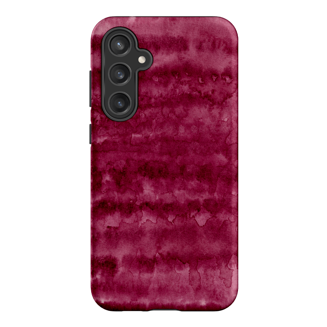 Watercolour Stripes Burgundy Printed Phone Cases Samsung Galaxy S23 FE / Armoured by The Dairy - The Dairy