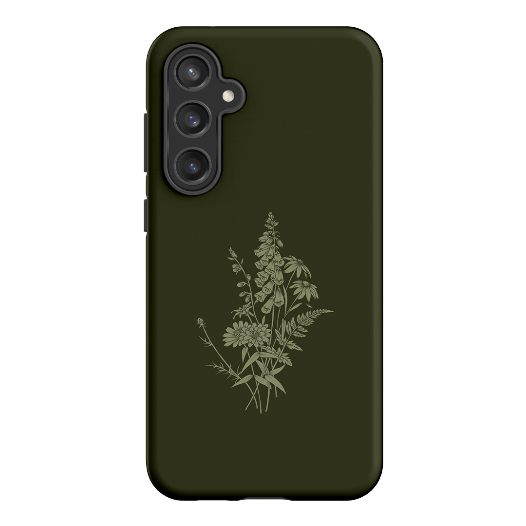 Wildflowers Olive Printed Phone Cases Samsung Galaxy S23 FE / Armoured by Typoflora - The Dairy