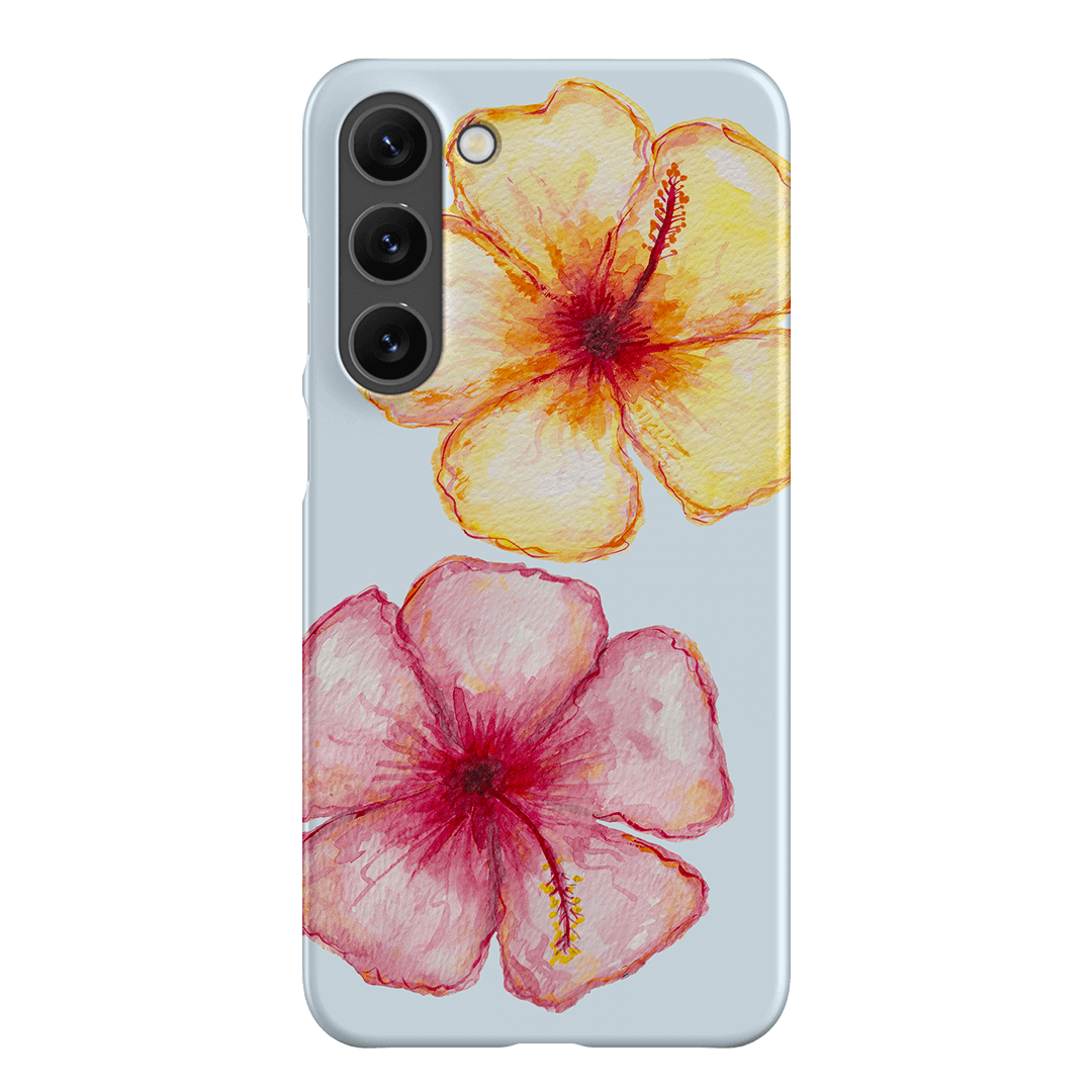 Hibiscus Flower Blue Printed Phone Cases Samsung Galaxy S23 Plus / Snap by BG. Studio - The Dairy