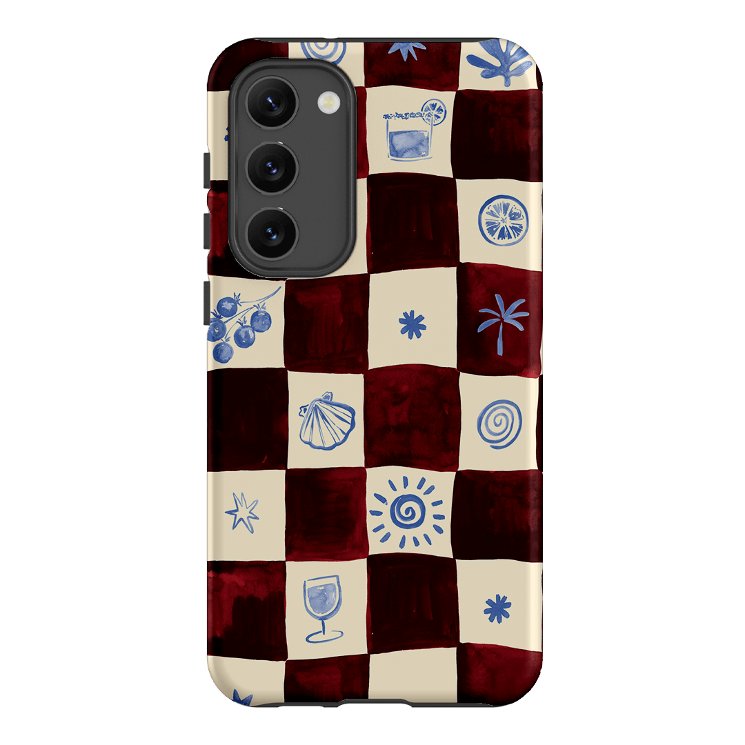 Afternoon Mezze Maroon Printed Phone Cases Samsung Galaxy S23 Plus / Armoured by Charlie Taylor - The Dairy