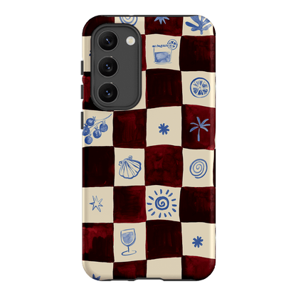 Afternoon Mezze Maroon Printed Phone Cases Samsung Galaxy S23 Plus / Armoured by Charlie Taylor - The Dairy