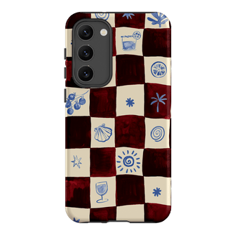 Afternoon Mezze Maroon Printed Phone Cases Samsung Galaxy S23 Plus / Armoured by Charlie Taylor - The Dairy