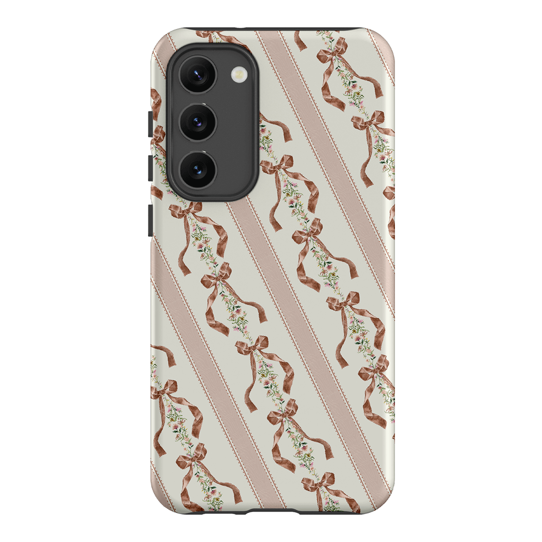 Bow Stripe Printed Phone Cases Samsung Galaxy S23 Plus / Armoured by Veronica Tucker - The Dairy