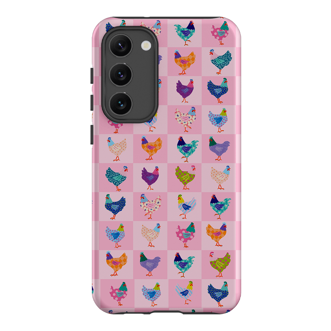 Checkered Chickens Printed Phone Cases Samsung Galaxy S23 Plus / Armoured by Kayla Henley - The Dairy
