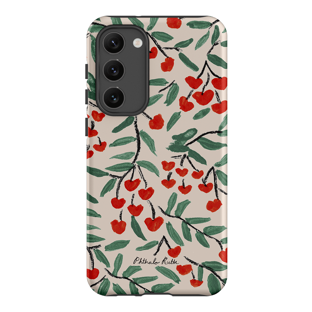 Cherry Love Printed Phone Cases Samsung Galaxy S23 Plus / Armoured by Phthalo Ruth - The Dairy