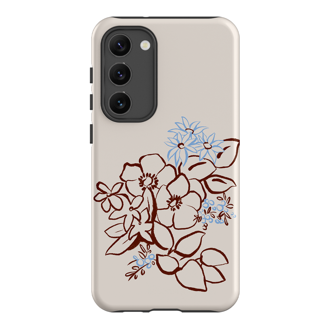 Cream Posy Printed Phone Cases Samsung Galaxy S23 Plus / Armoured by Typoflora - The Dairy