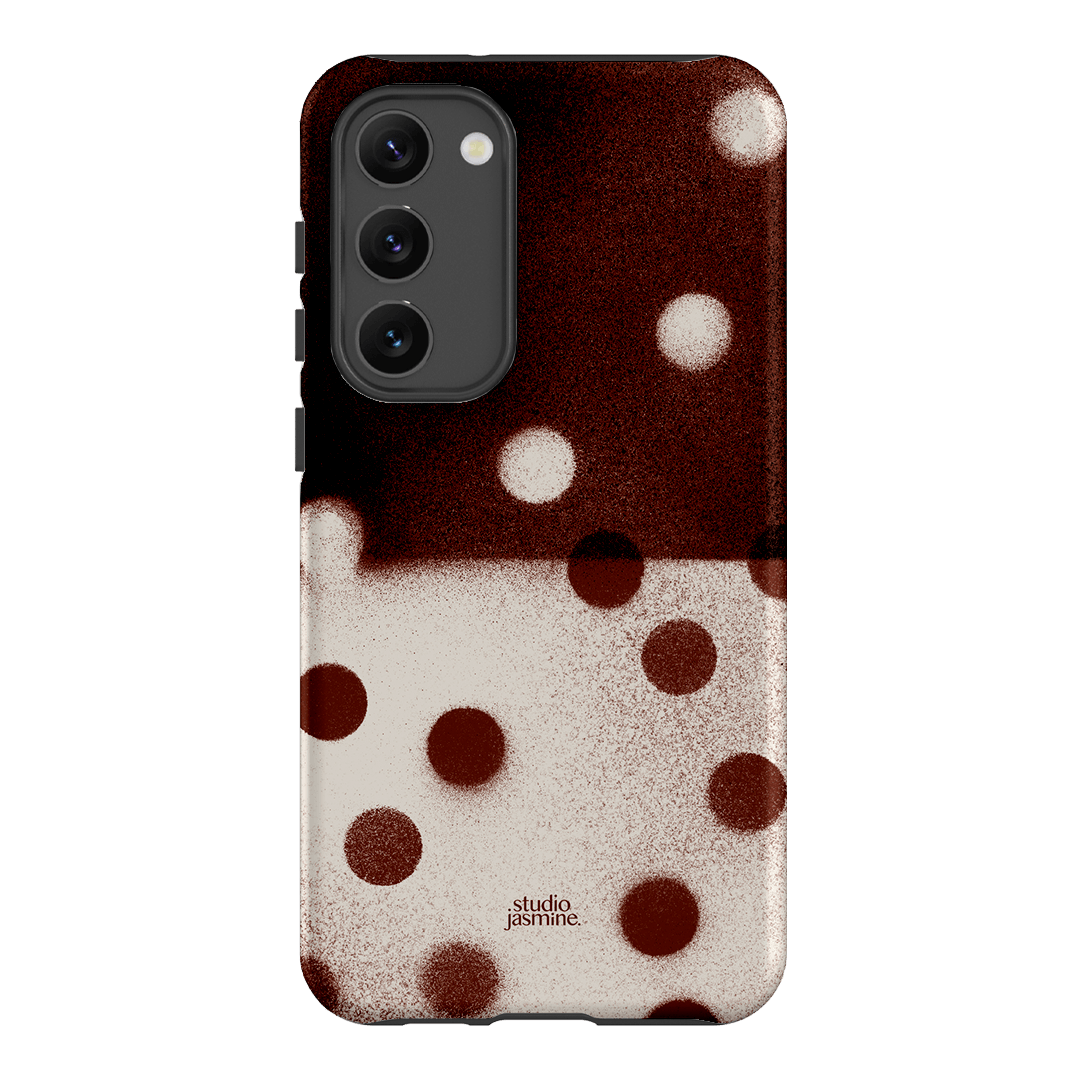 Espresso Polka Dot Printed Phone Cases Samsung Galaxy S23 Plus / Armoured by Jasmine Dowling - The Dairy