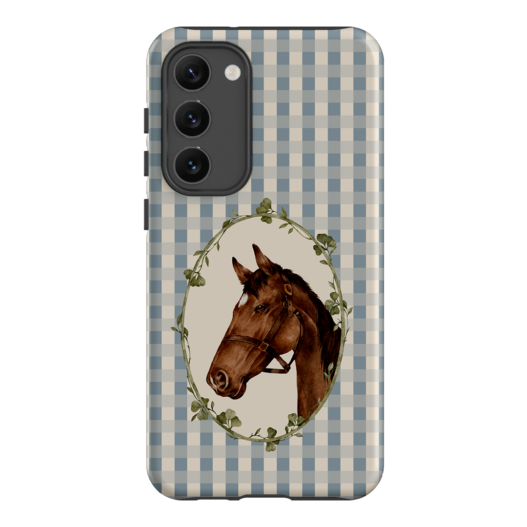Gingham Horse Printed Phone Cases Samsung Galaxy S23 Plus / Armoured by Kasiags Art - The Dairy