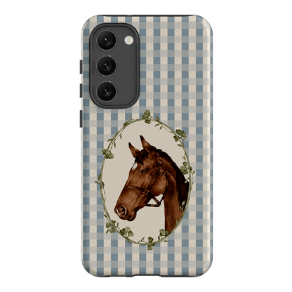 Gingham Horse Printed Phone Cases Samsung Galaxy S23 Plus / Armoured by Kasiags Art - The Dairy