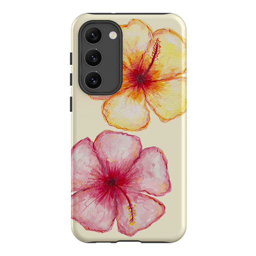 Hibiscus Flower Yellow Printed Phone Cases Samsung Galaxy S23 Plus / Armoured by BG. Studio - The Dairy