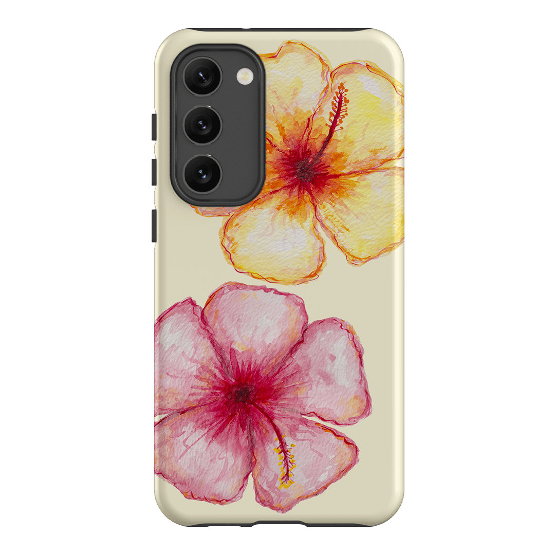 Hibiscus Flower Yellow Printed Phone Cases Samsung Galaxy S23 Plus / Armoured by BG. Studio - The Dairy