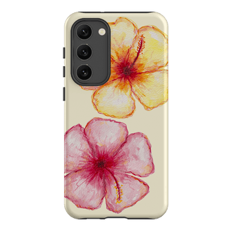 Hibiscus Flower Yellow Printed Phone Cases Samsung Galaxy S23 Plus / Armoured by BG. Studio - The Dairy