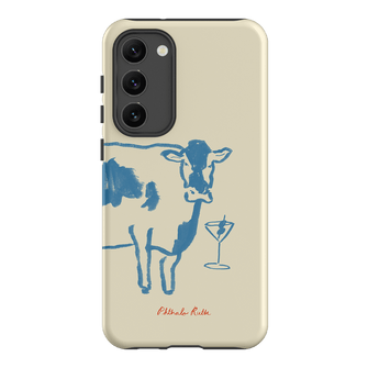 Mootini Blue Printed Phone Cases Samsung Galaxy S23 Plus / Armoured by Phthalo Ruth - The Dairy