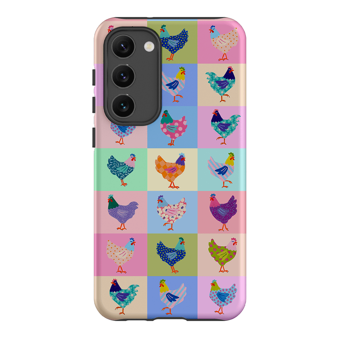 Pastel Chickens Printed Phone Cases Samsung Galaxy S23 Plus / Armoured by Kayla Henley - The Dairy