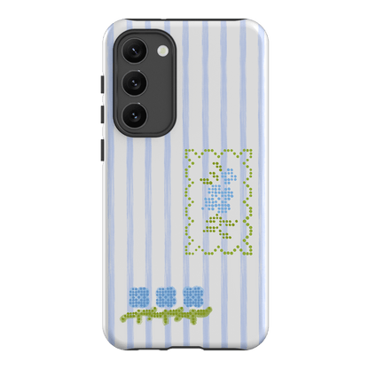 Patchwork Blue Printed Phone Cases Samsung Galaxy S23 Plus / Armoured by Kayla Carr - The Dairy