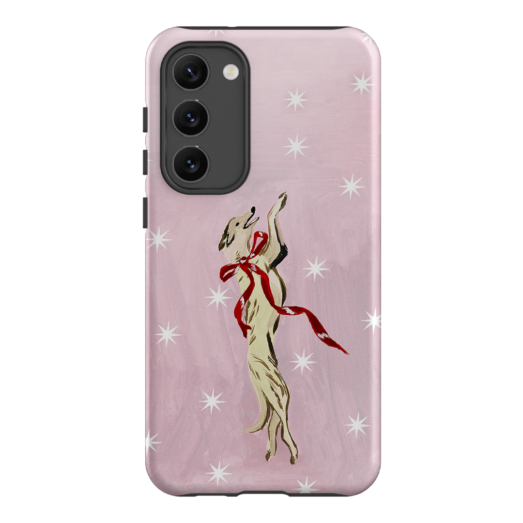 Pink Bow Hound Printed Phone Cases Samsung Galaxy S23 Plus / Armoured by Lisa Hu - The Dairy