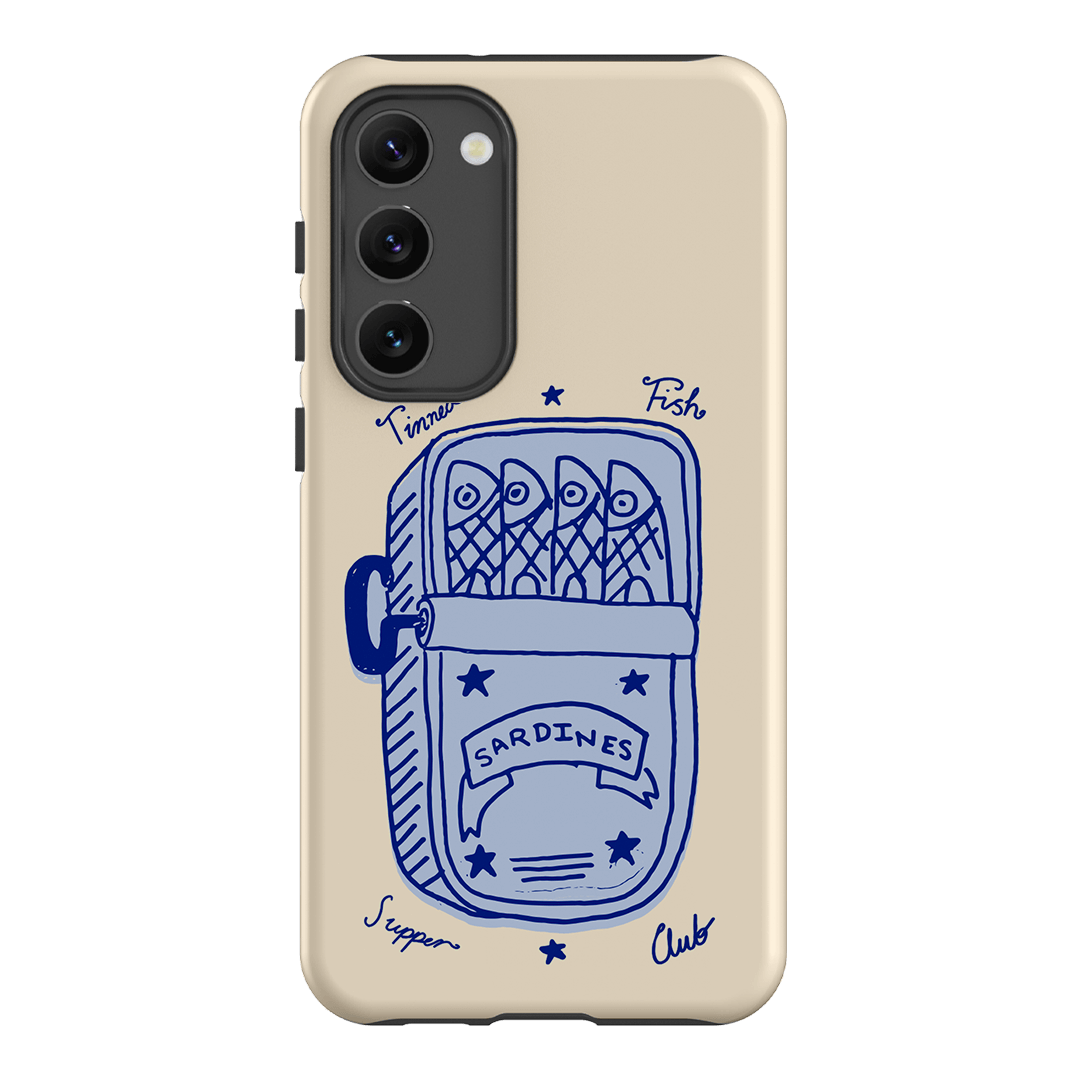 Sardine Social Blue Printed Phone Cases Samsung Galaxy S23 Plus / Armoured by The Dairy - The Dairy