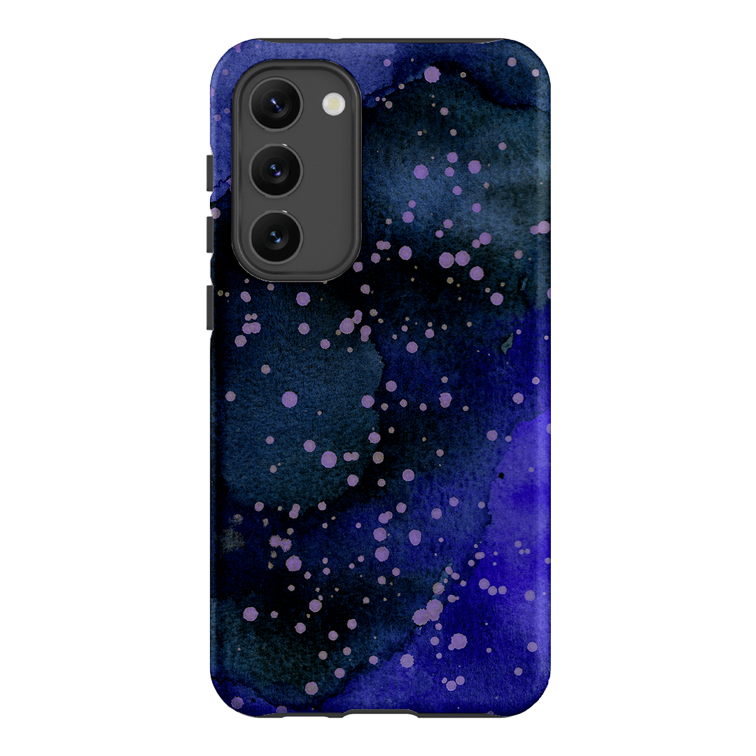 Spotty Navy Printed Phone Cases Samsung Galaxy S23 Plus / Armoured by The Dairy - The Dairy
