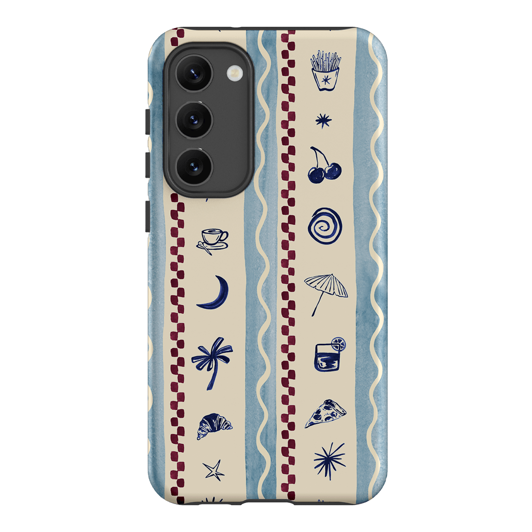 Summer Snacks Blue Printed Phone Cases Samsung Galaxy S23 Plus / Armoured by Charlie Taylor - The Dairy