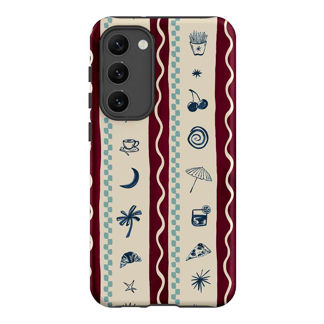 Summer Snacks Burgundy Printed Phone Cases Samsung Galaxy S23 Plus / Armoured by Charlie Taylor - The Dairy