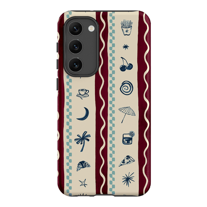 Summer Snacks Burgundy Printed Phone Cases Samsung Galaxy S23 Plus / Armoured by Charlie Taylor - The Dairy