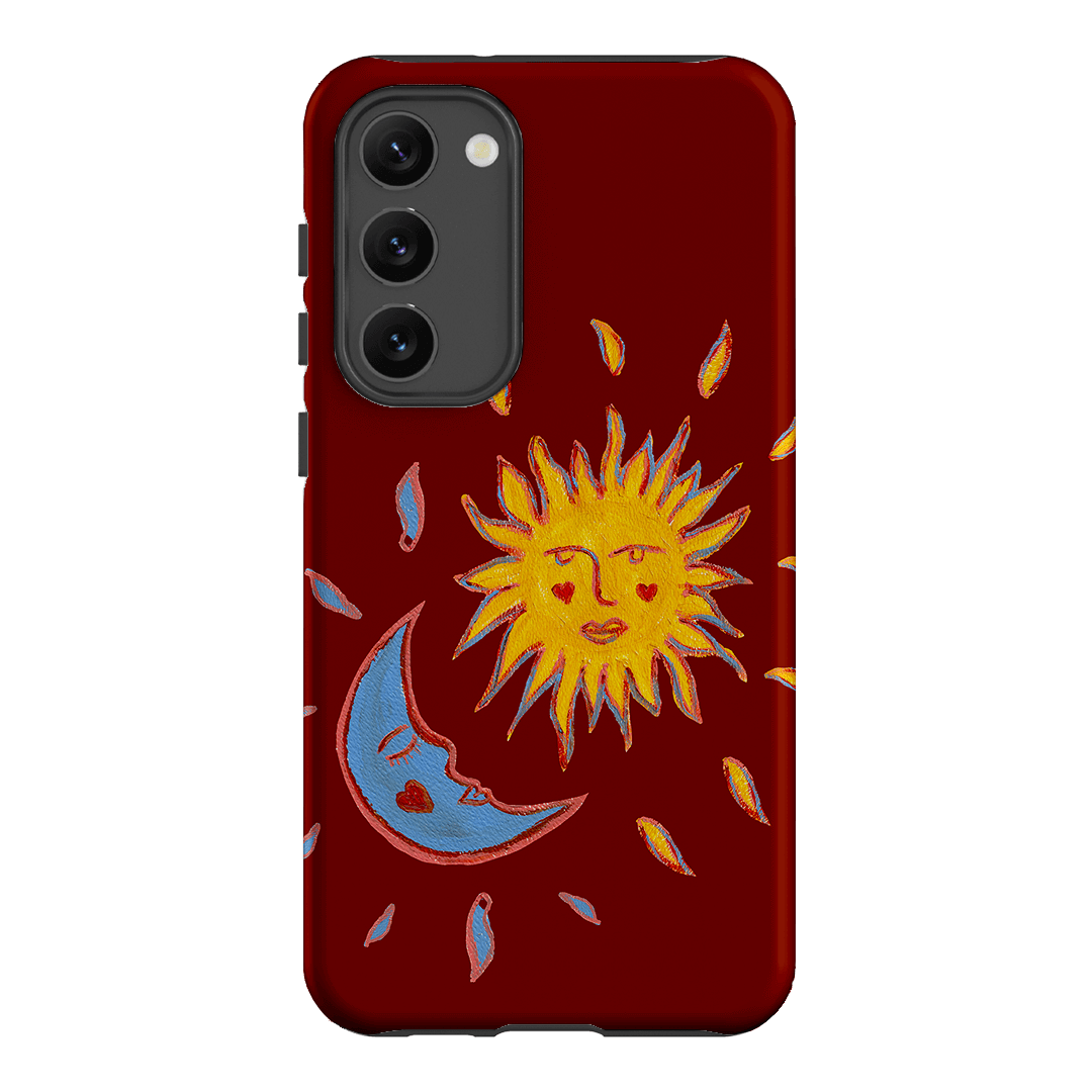 Sun & Moon Red Printed Phone Cases Samsung Galaxy S23 Plus / Armoured by BG. Studio - The Dairy