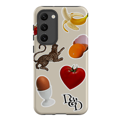 Sunday Stickers Cream Printed Phone Cases Samsung Galaxy S23 Plus / Armoured by Desmond & Dempsey - The Dairy