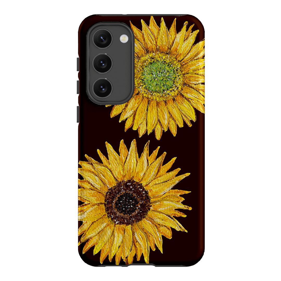 Sunflower Brown Printed Phone Cases Samsung Galaxy S23 Plus / Armoured by BG. Studio - The Dairy
