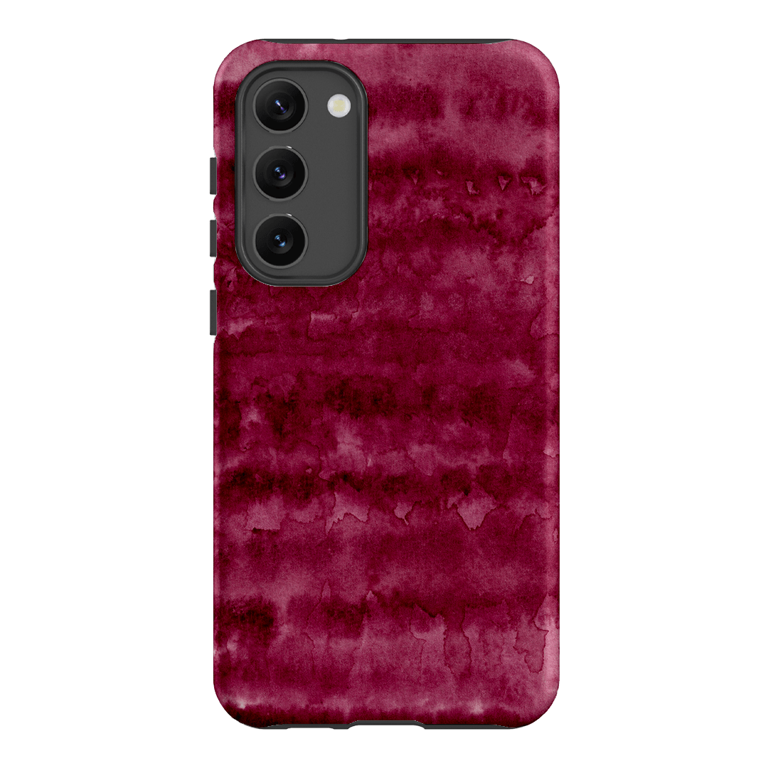 Watercolour Stripes Burgundy Printed Phone Cases Samsung Galaxy S23 Plus / Armoured by The Dairy - The Dairy