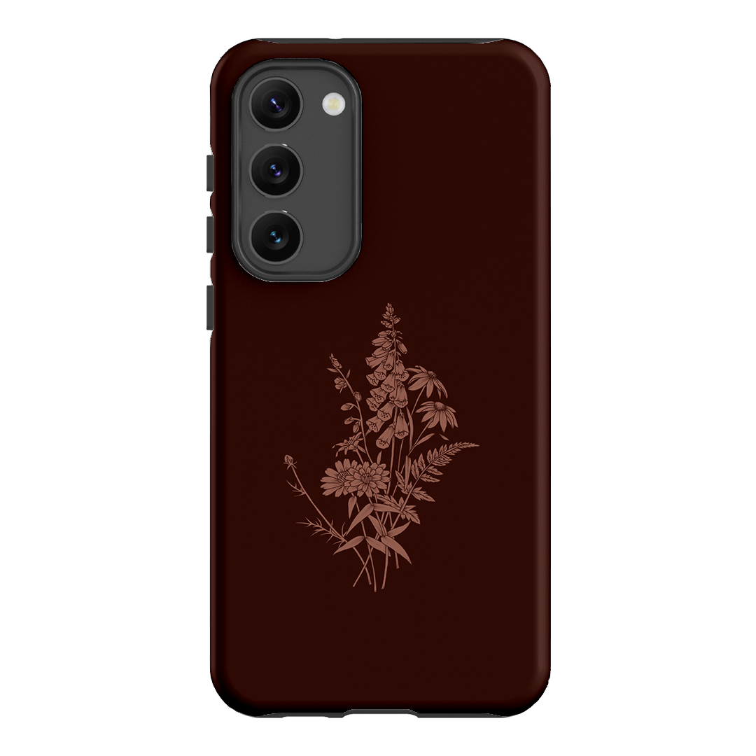 Wildflowers Mocha Printed Phone Cases Samsung Galaxy S23 Plus / Armoured by Typoflora - The Dairy