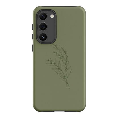 Khaki Wattle Printed Phone Cases Samsung Galaxy S23 Plus / Armoured by Typoflora - The Dairy