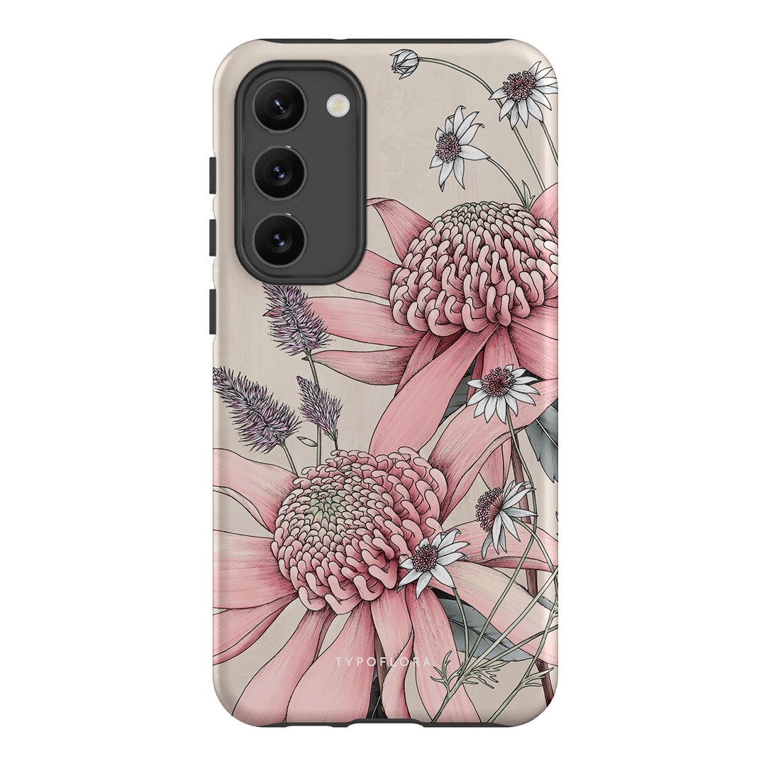 Pink Waratah Printed Phone Cases Samsung Galaxy S23 Plus / Armoured by Typoflora - The Dairy