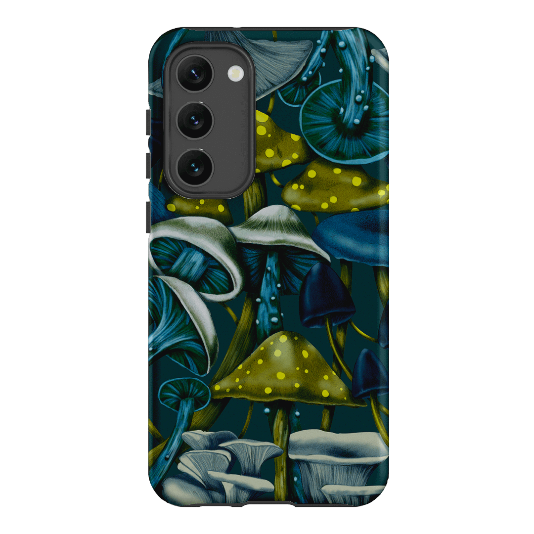 Shrooms Blue Printed Phone Cases Samsung Galaxy S23 Plus / Armoured by Kelly Thompson - The Dairy