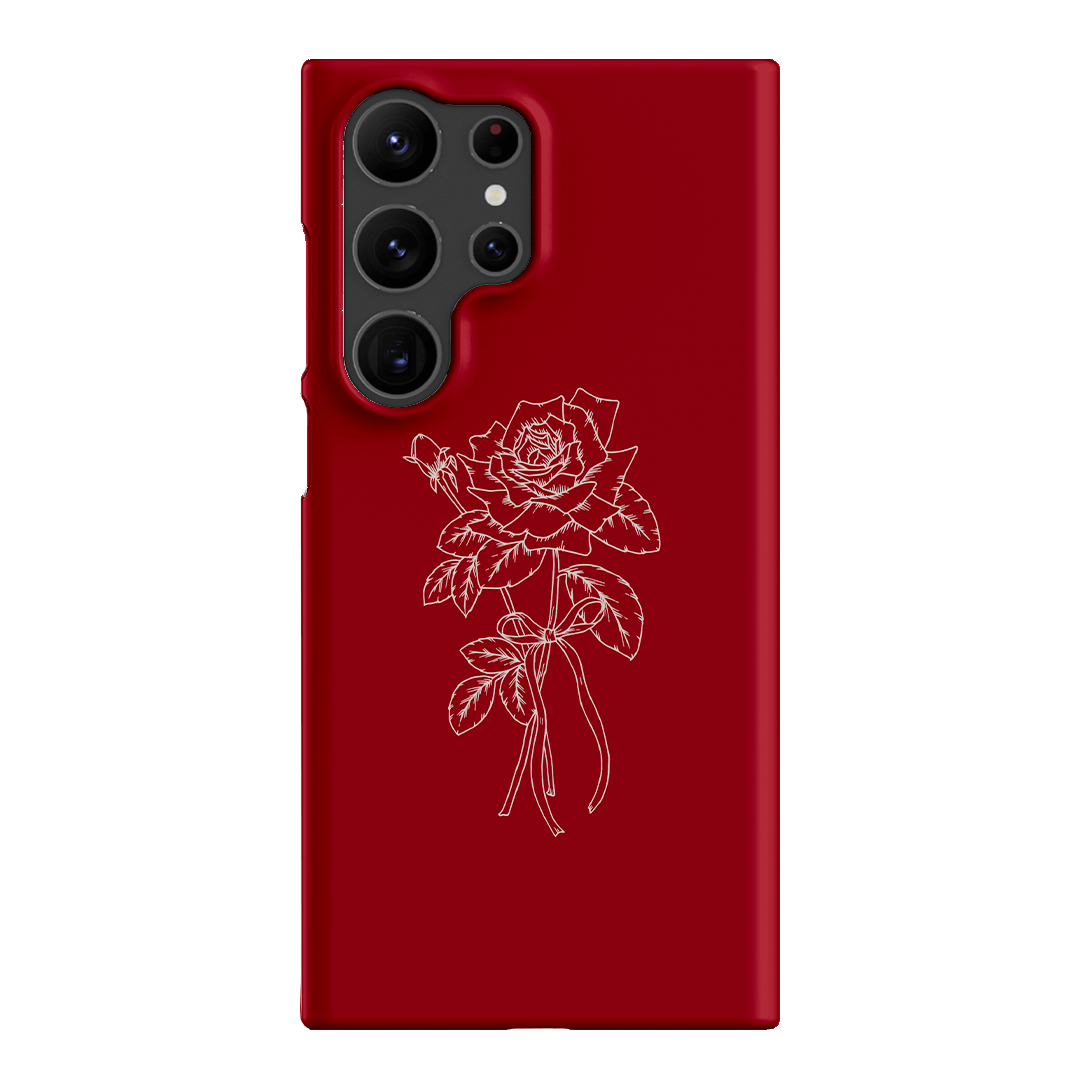 Red Rose Printed Phone Cases Samsung Galaxy S23 Ultra / Snap by Typoflora - The Dairy