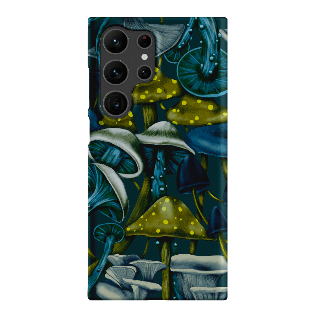 Shrooms Blue Printed Phone Cases Samsung Galaxy S23 Ultra / Snap by Kelly Thompson - The Dairy