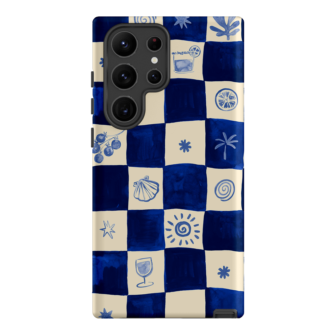 Afternoon Mezze Azure Printed Phone Cases Samsung Galaxy S23 Ultra / Armoured by Charlie Taylor - The Dairy