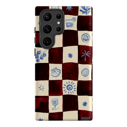 Afternoon Mezze Maroon Printed Phone Cases Samsung Galaxy S23 Ultra / Armoured by Charlie Taylor - The Dairy