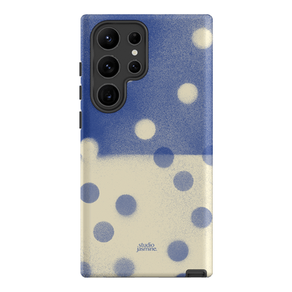 Bleu Polka Dot Printed Phone Cases Samsung Galaxy S23 Ultra / Armoured by Jasmine Dowling - The Dairy