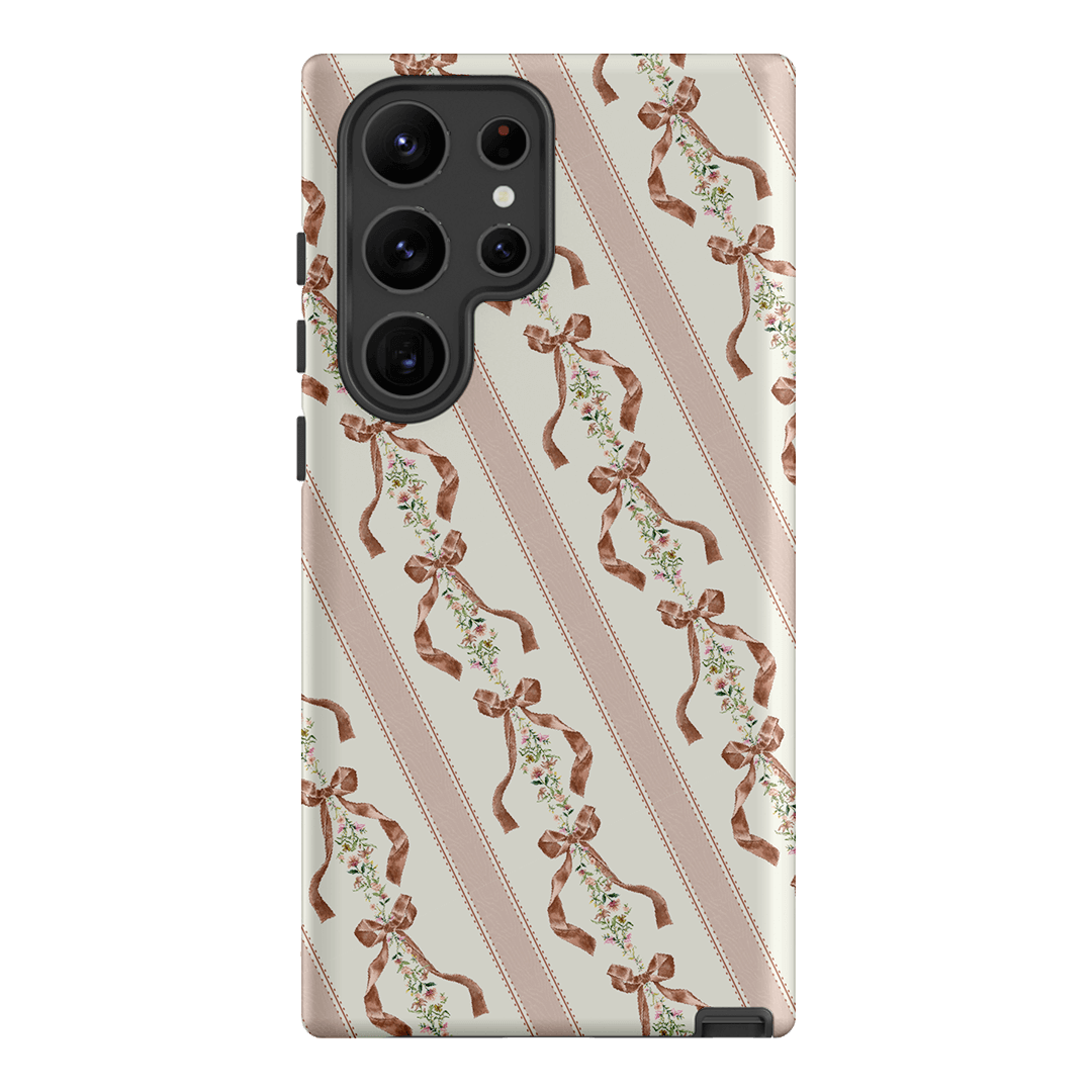 Bow Stripe Printed Phone Cases Samsung Galaxy S23 Ultra / Armoured by Veronica Tucker - The Dairy