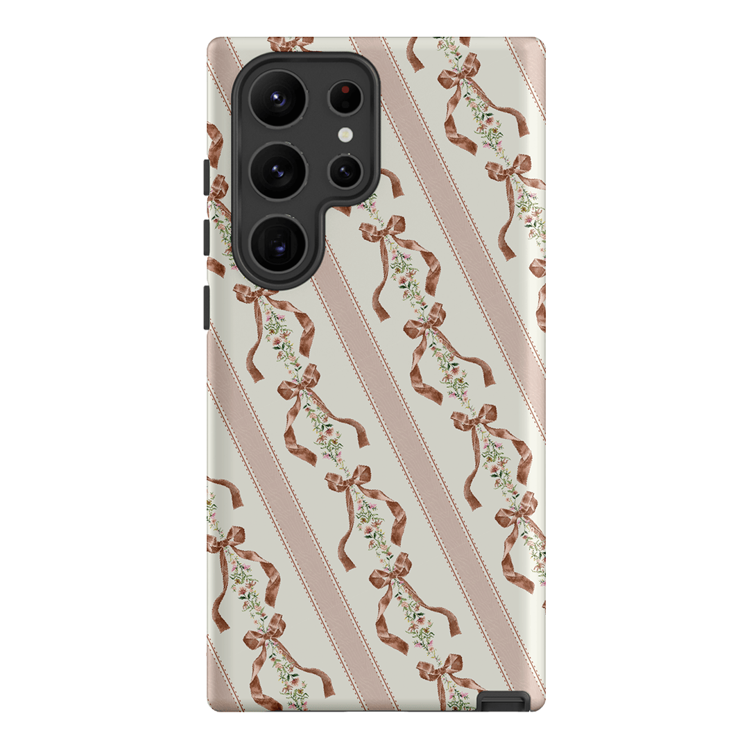 Bow Stripe Printed Phone Cases Samsung Galaxy S23 Ultra / Armoured by Veronica Tucker - The Dairy