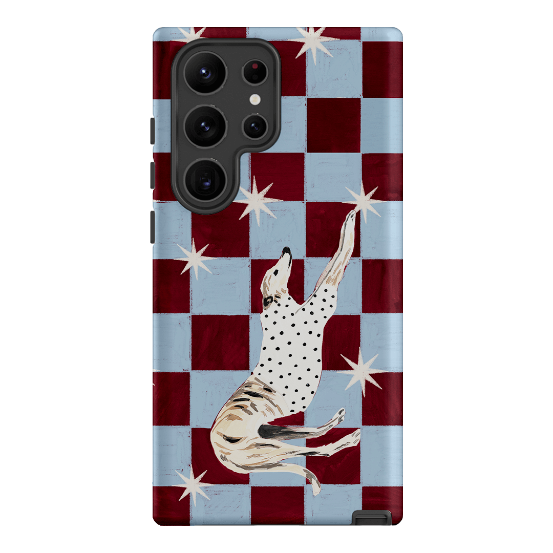 Check Greyhound Blue Printed Phone Cases Samsung Galaxy S23 Ultra / Armoured by Lisa Hu - The Dairy