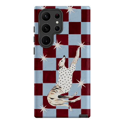 Check Greyhound Blue Printed Phone Cases Samsung Galaxy S23 Ultra / Armoured by Lisa Hu - The Dairy