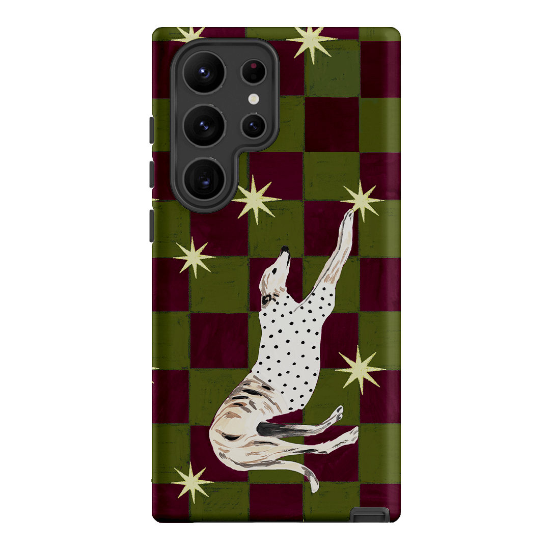 Check Greyhound Green Printed Phone Cases Samsung Galaxy S23 Ultra / Armoured by Lisa Hu - The Dairy