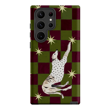 Check Greyhound Green Printed Phone Cases Samsung Galaxy S23 Ultra / Armoured by Lisa Hu - The Dairy