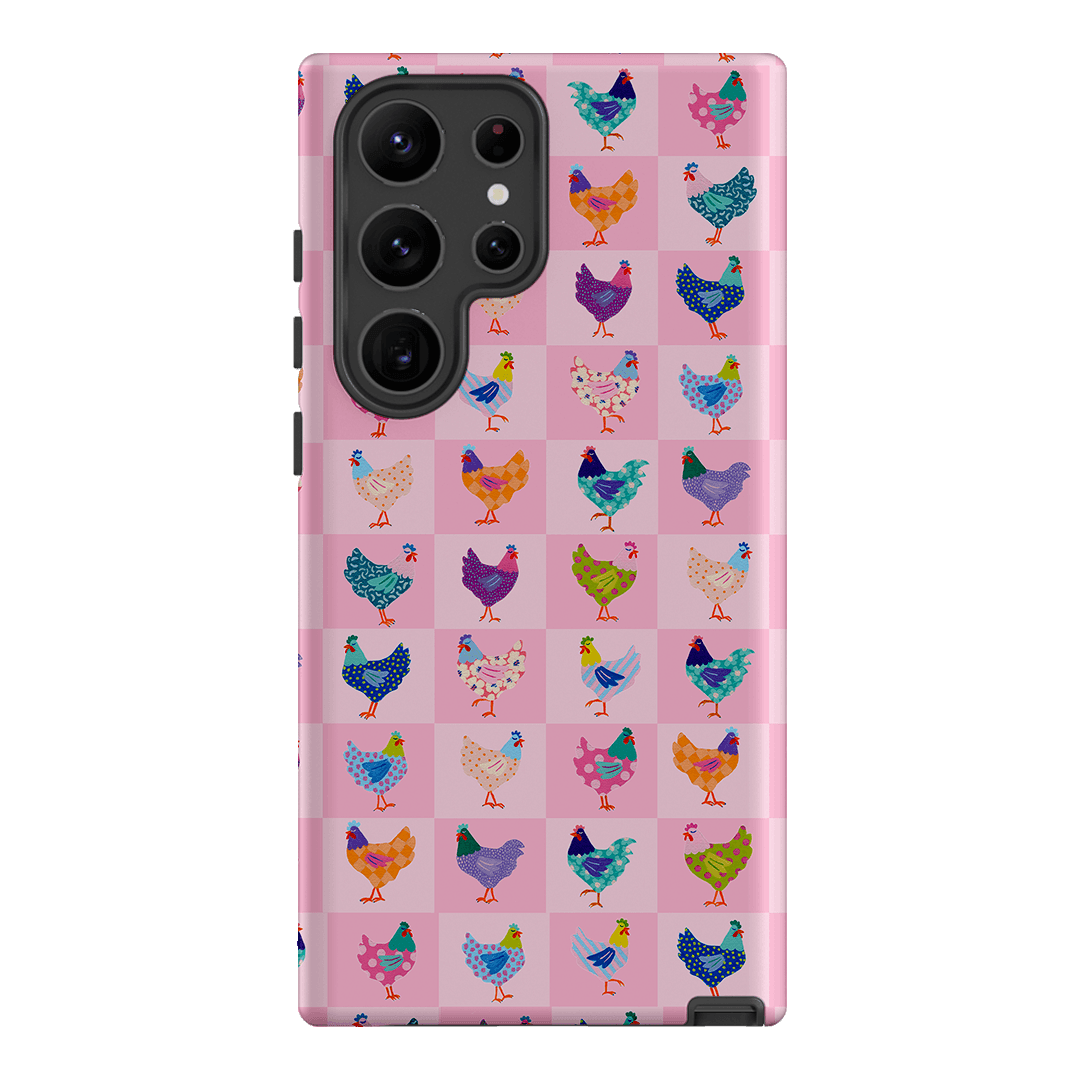 Checkered Chickens Printed Phone Cases Samsung Galaxy S23 Ultra / Armoured by Kayla Henley - The Dairy
