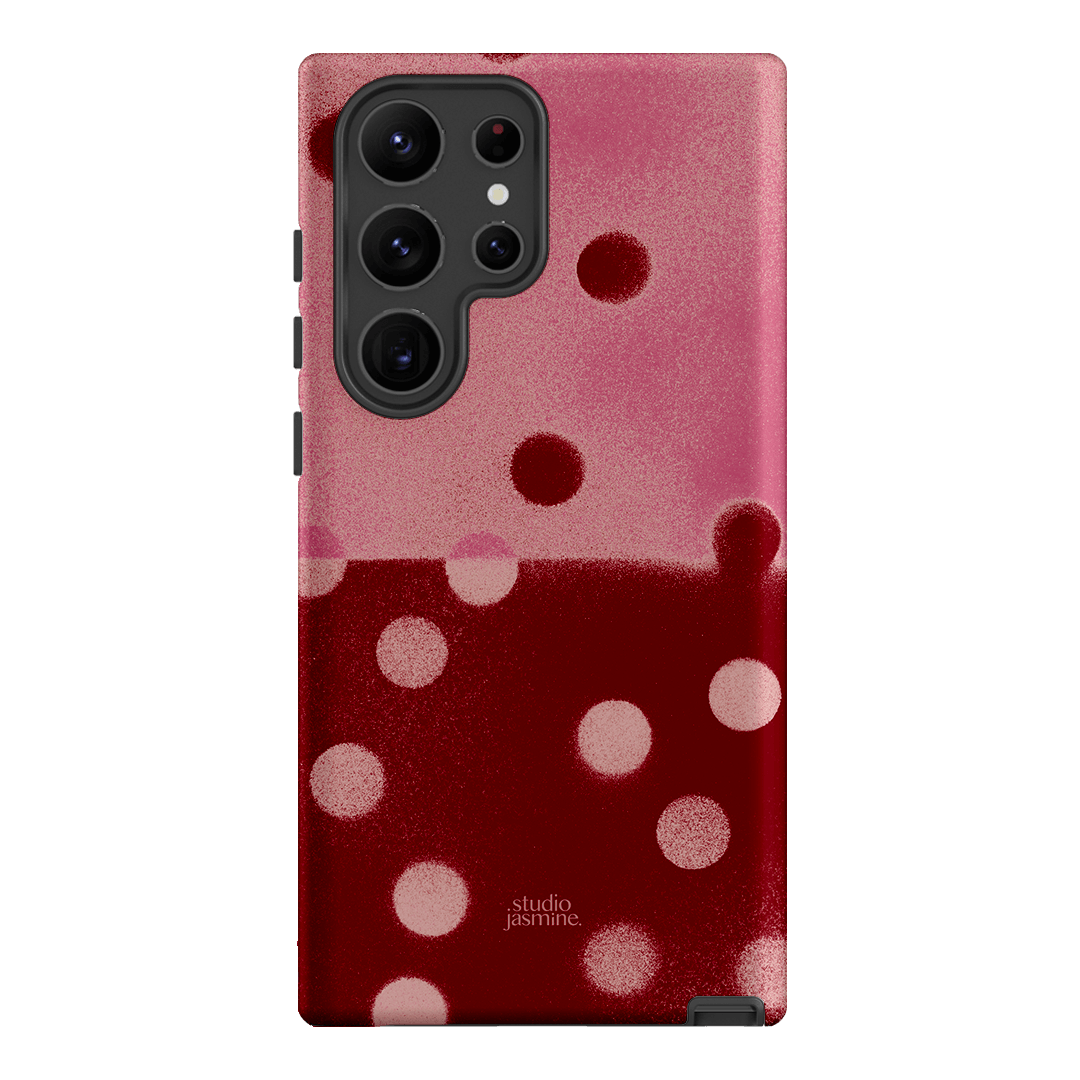 Cherry Polka Dot Printed Phone Cases Samsung Galaxy S23 Ultra / Armoured by Jasmine Dowling - The Dairy